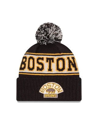 NHL Knit Hat Retro with Pom Alt Bruins