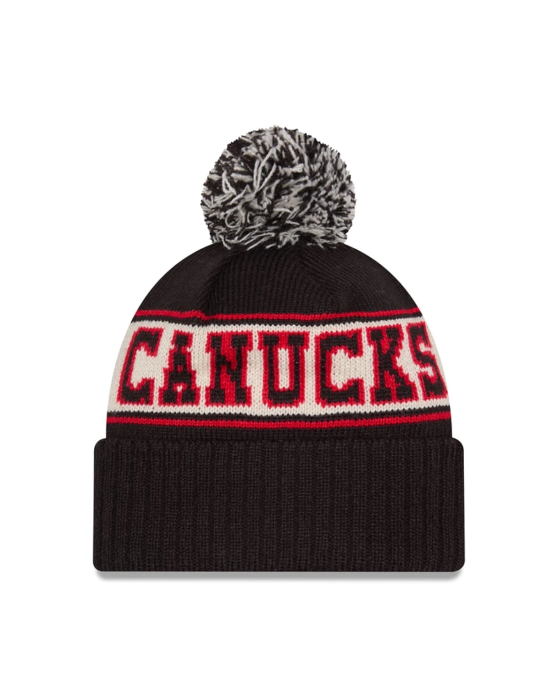 NHL Knit Hat Retro with Pom Canucks