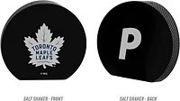 NHL Ceramic Hockey Puck Salt & Pepper Shaker Maple Leafs