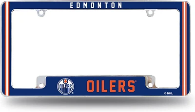 NHL License Plate Frame Chrome Oilers