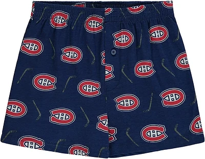 NHL Boxer Shorts Logo Stick Pattern Canadiens