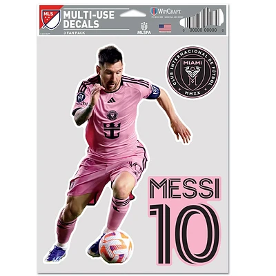 MLS Player Decal Multi Use 3 Pack Lionel Messi Inter Miami CF