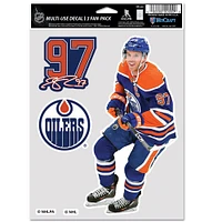 NHL Player Decal Multi Use 3 Pack Connor McDavid Oilers