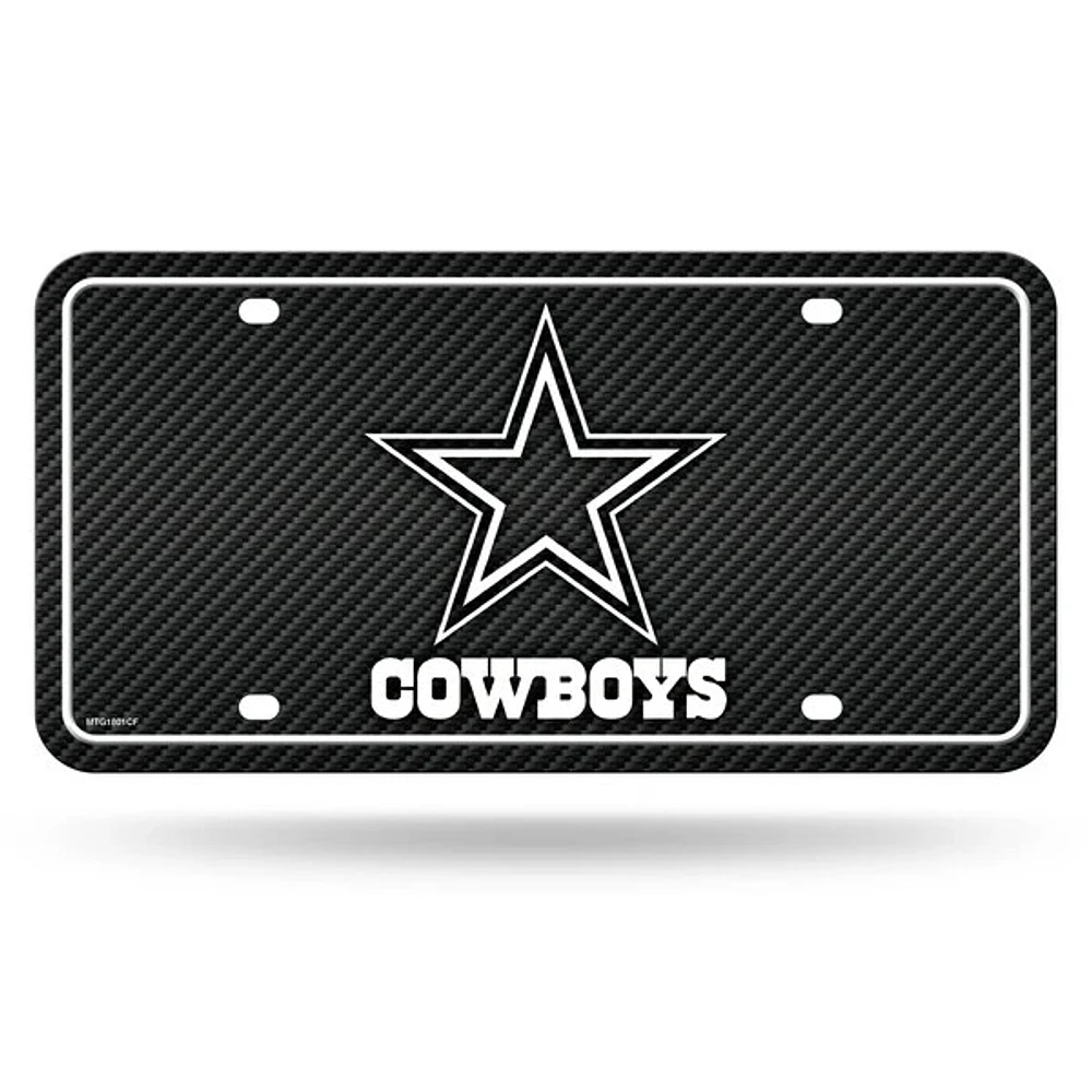 NFL License Plate Metal Carbon Fiber Design Cowboys