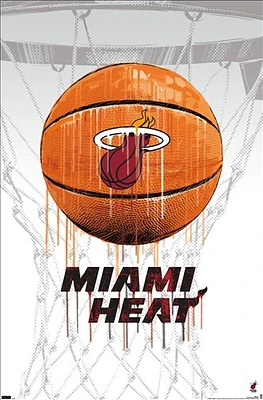 NBA Wall Poster Drip Basketball Heat