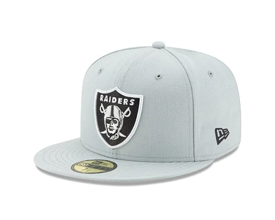 NFL Hat 5950 Snow Grey Raiders