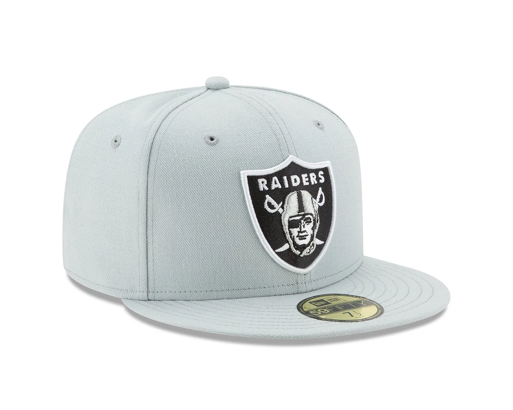 NFL Hat 5950 Snow Grey Raiders
