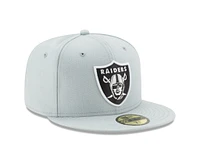 NFL Hat 5950 Snow Grey Raiders
