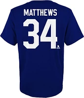 NHL Youth Player T-Shirt with "C" Auston Matthews Maple Leafs