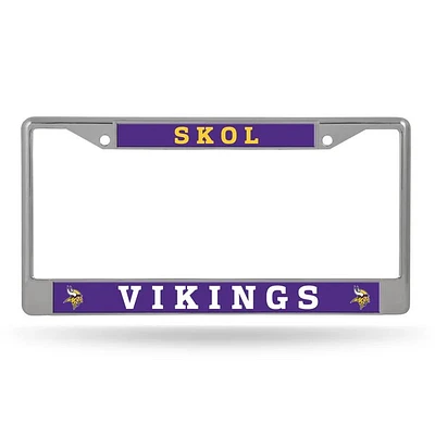 NFL License Plate Frame Chrome Vikings