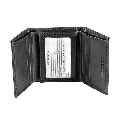 MLB Wallet Leather Tri-Fold Blue Jays (Black)