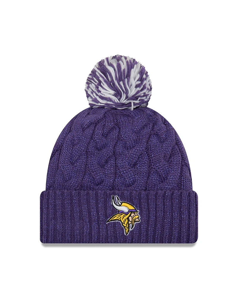 NFL Ladies Knit Hat Cozy Cable Vikings