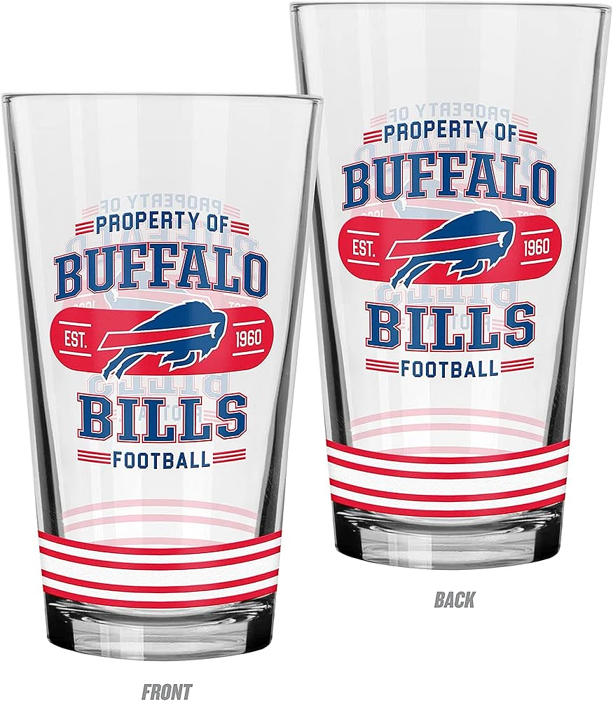NFL 16OZ Mixing Glass Property of Bills