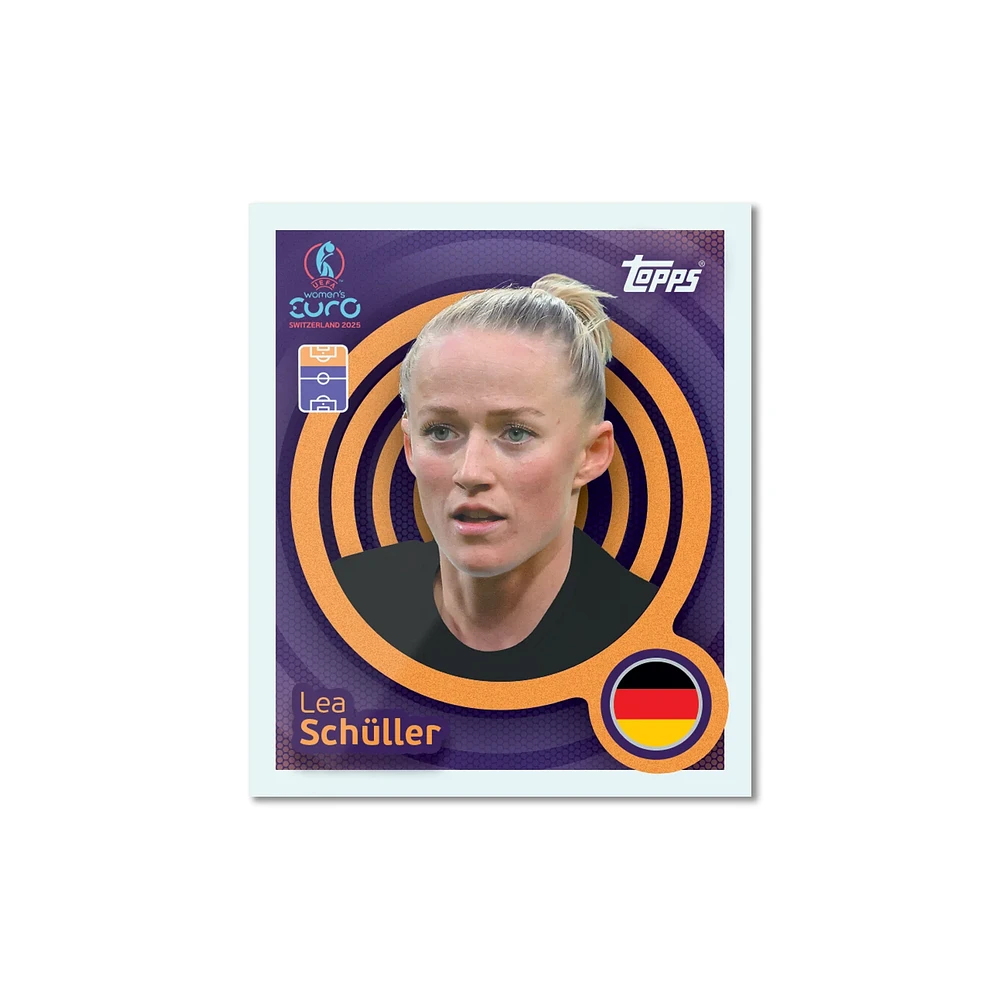 Topps Official Stickers Women's Euro Cup Switzerland 2025 UEFA (Single Pack)