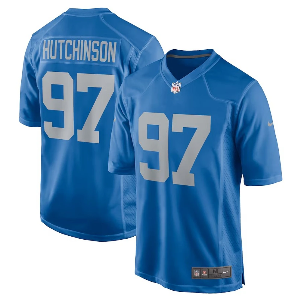 NFL Player Game Jersey Alt Blue Aiden Hutchinson Lions