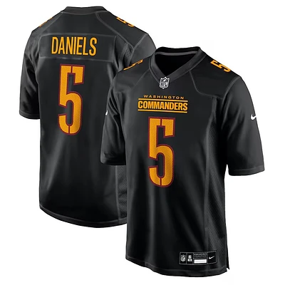 NFL Player Game Jersey Carbon Black Jayden Daniels Commanders