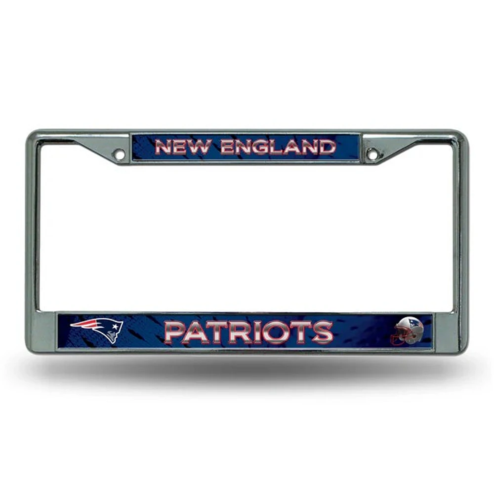 NFL License Plate Frame Chrome Patriots