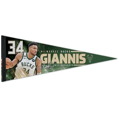 NBA Player Felt Pennant Giannis Antetokounmpo Bucks