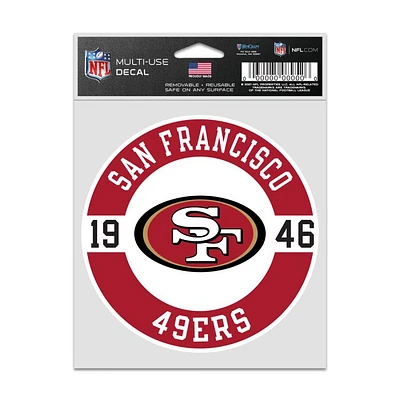 NFL Multi Use Decal 3.75x5 Est. 49ers