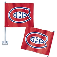 NHL Car Flag 11x15 Logo Canadiens