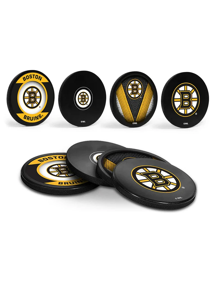 NHL Puck Coasters Bruins