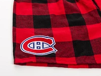 NHL PJ Shorts Buffalo Plaid Canadiens