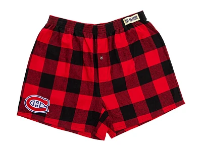 NHL PJ Shorts Buffalo Plaid Canadiens