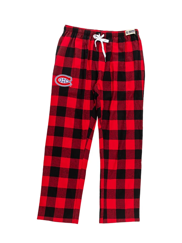 NHL PJ Pant Buffalo Plaid Canadiens