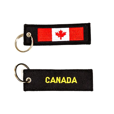 Country Keychain Embroidered Canada