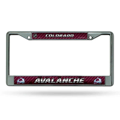 NHL License Plate Frame Chrome Avalanche