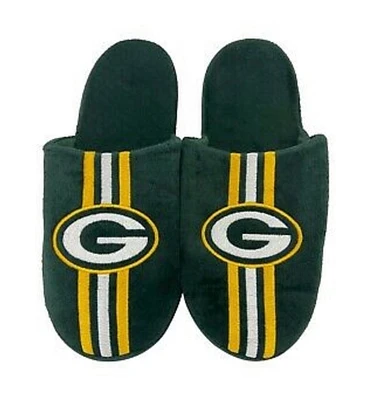 NFL Slippers Striped Packers