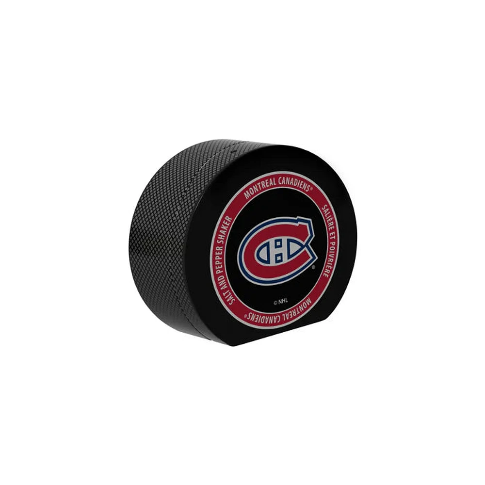 NHL Ceramic Hockey Puck Salt & Pepper Shaker Canadiens