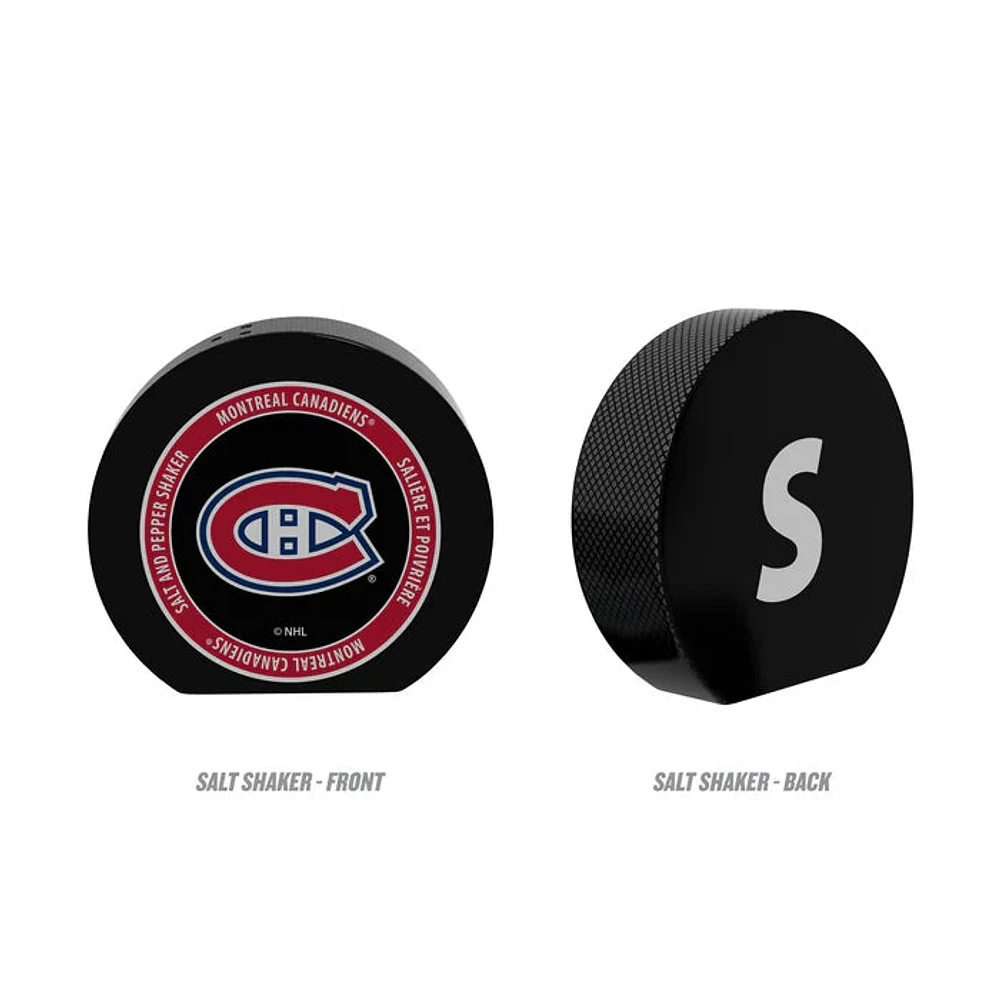 NHL Ceramic Hockey Puck Salt & Pepper Shaker Canadiens