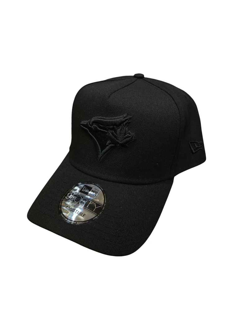 MLB Hat 940 A-Frame Snapback Black On Black Blue Jays