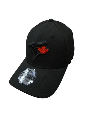 MLB Hat 3930 Blackout w/Red Leaf Blue Jays