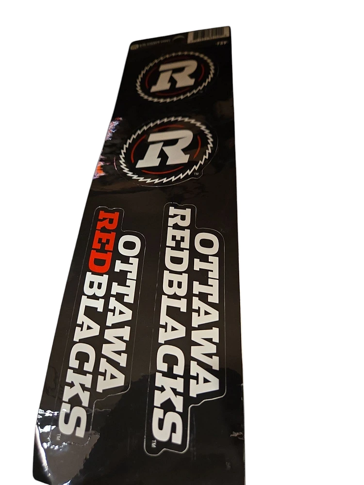 CFL 4Pc Sticker Sheet RedBlacks