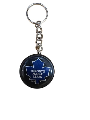 NHL Keychain Puck Maple Leafs (1970-2016 Logo)