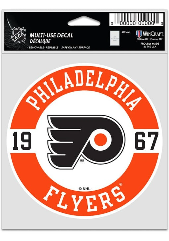 NHL Multi Use Decal 3.75x5 Est. Flyers