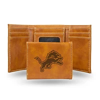 NFL Wallet Leather Tri-Fold Lions (Brown)