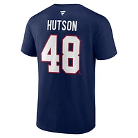 NHL Player T-Shirt Authentic Stack Lane Hutson Canadiens (Navy)