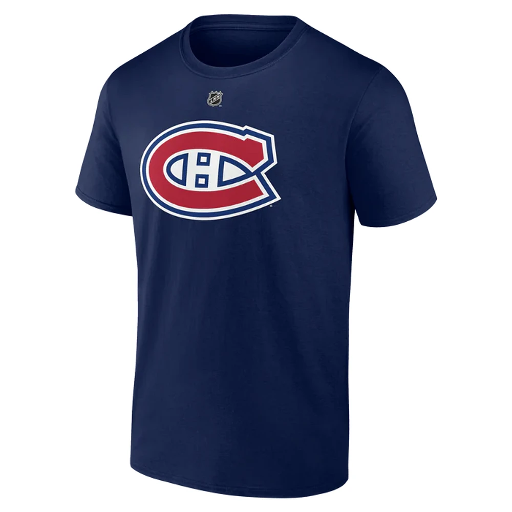 NHL Player T-Shirt Authentic Stack Lane Hutson Canadiens (Navy)