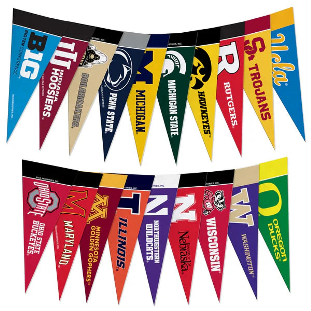 NCAA 19Pc Mini Pennant Set Big Ten Conference