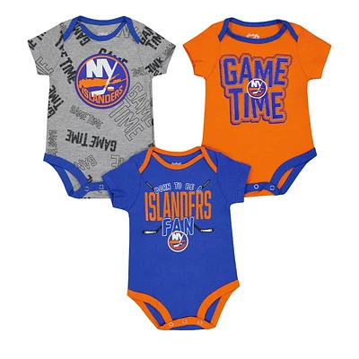 NHL Infant 3PC Onesie Set Game Time Islanders