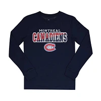 NHL Kids/Youth Long Sleeve Shirt Logo & Name Canadiens