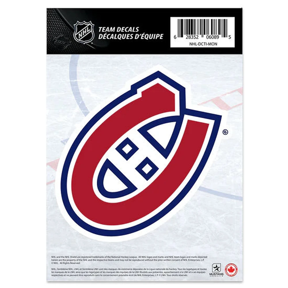 NHL Team Decal 5" x 7" Individual Canadiens