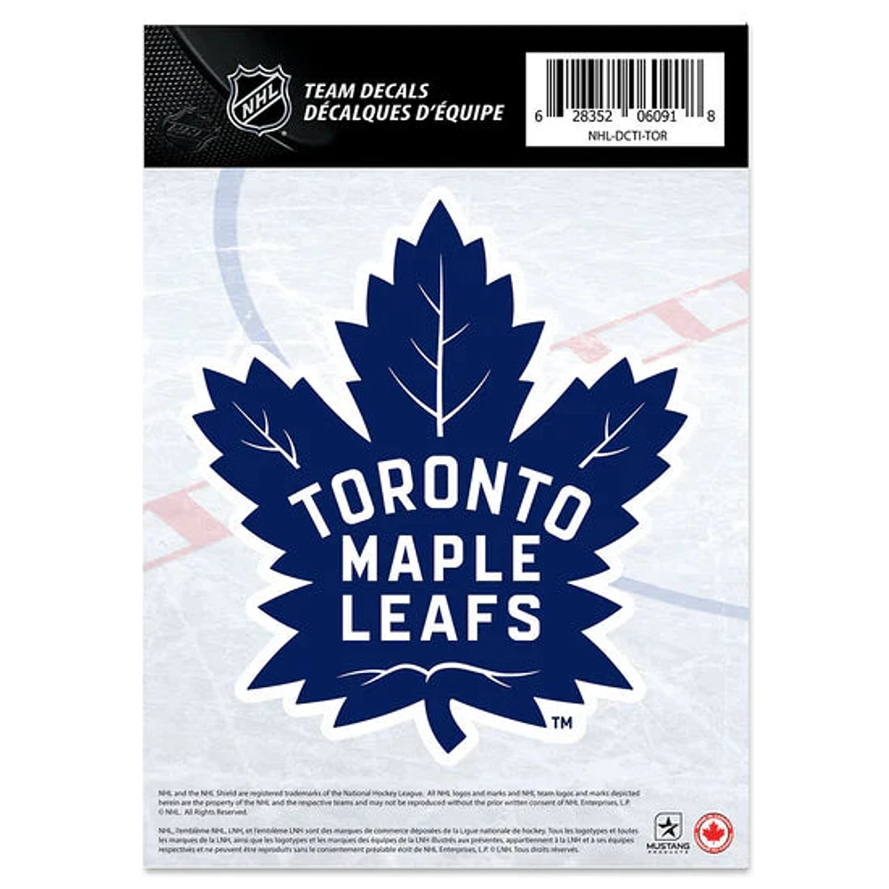 NHL Team Decal 5" x 7" Individual Maple Leafs