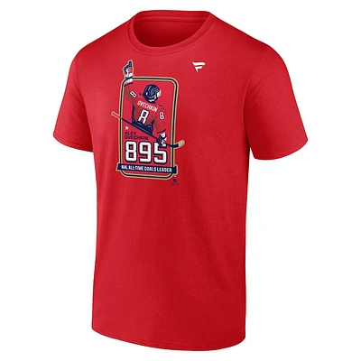 NHL Player T-Shirt All-Time Leading Goal Scorer Locker Room Alex Ovechkin Capitals