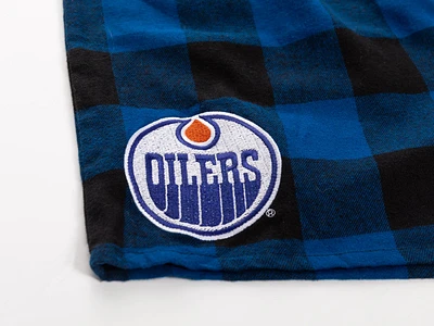 NHL PJ Shorts Buffalo Plaid Oilers