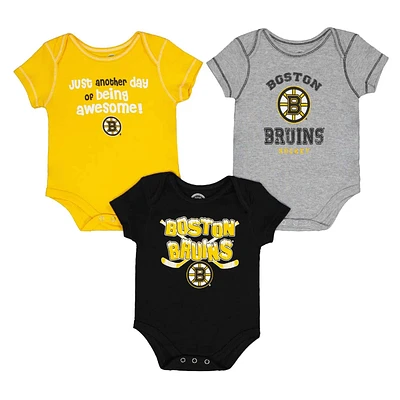 NHL Infant 3Pc Onesie Set Awesome Bruins