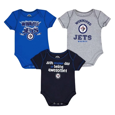 NHL Infant 3Pc Onesie Set Awesome Jets